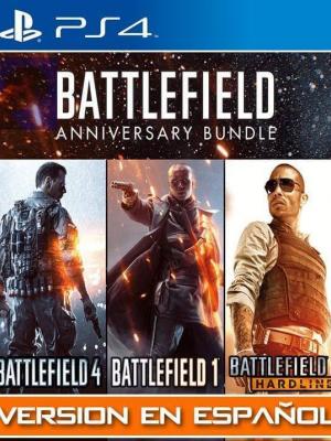 3 JUEGOS EN 1 BATTLEFIELD 4 MAS BATTLEFIELD HARDLINE MAS BATTLEFIELD 1 REVOLUTION PS4 PRIMARIA