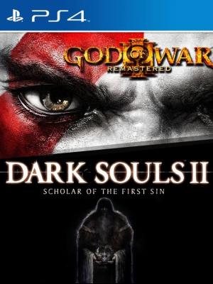 2 juegos en 1 God of War III mas DARK SOULS II: Scholar of the First Sin Ps4 Primaria