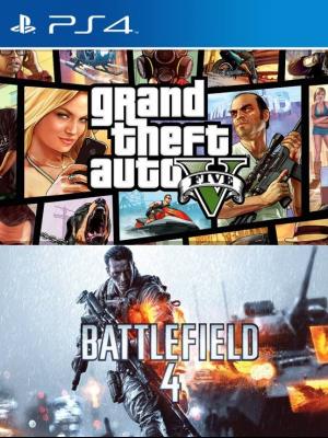 2 JUEGOS EN 1 GTA V MAS BATTLEFIELD 4 PS4 PRIAMRIA